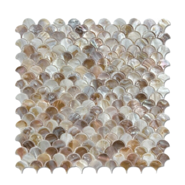 Pearly Seashell Fan Tiles 25 MM. กระเบื้องเปลือกหอยทรงพัด - Image 5
