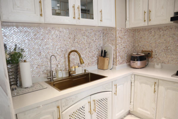 Pearly Seashell Fan Tiles 25 MM. กระเบื้องเปลือกหอยทรงพัด - Image 2