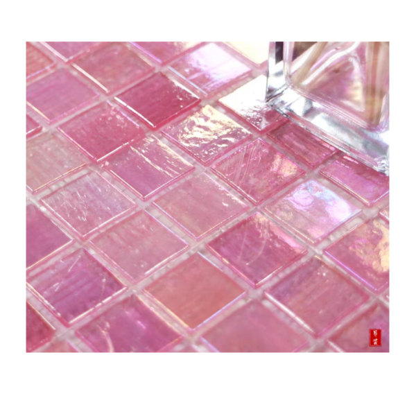 Pink Cotton Candy Mosaic Tiles กระเบื้องโมเสกแก้ว 20 MM. - Image 5