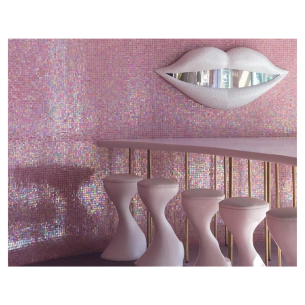 Pink Cotton Candy Mosaic Tiles กระเบื้องโมเสกแก้ว 20 MM. - Image 4