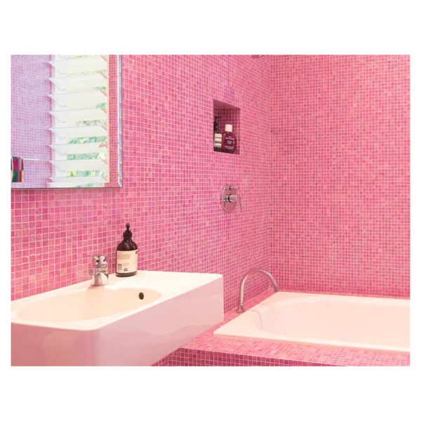 Pink Cotton Candy Mosaic Tiles กระเบื้องโมเสกแก้ว 20 MM. - Image 3
