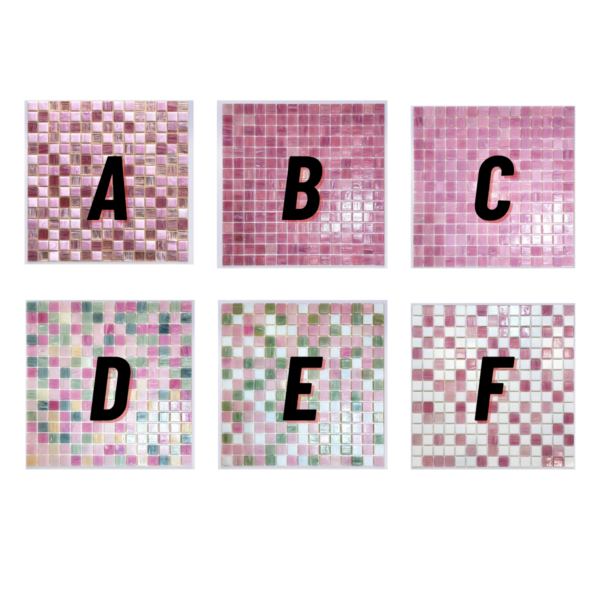 Pink Cotton Candy Mosaic Tiles กระเบื้องโมเสกแก้ว 20 MM. - Image 8