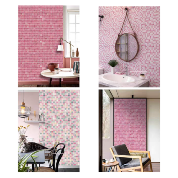 Pink Cotton Candy Mosaic Tiles กระเบื้องโมเสกแก้ว 20 MM. - Image 7