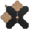 Floral black brown