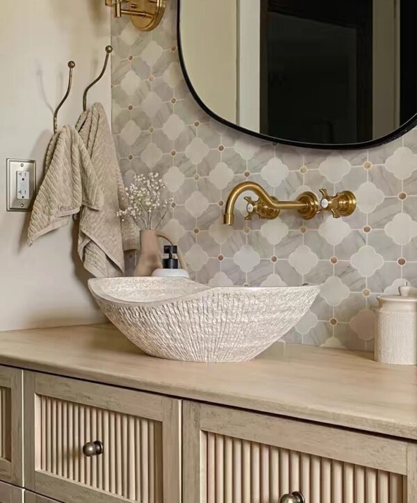 Majestic Floral Tiles กระเบื้องหินอ่อนทรงดอกไม้ 200x200 MM. - Image 5