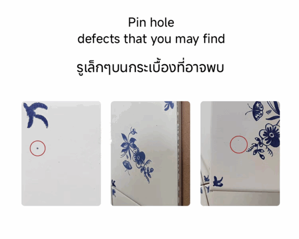 French Blue Flower Delft Tiles 123x123 MM กระเบื้องเซรามิกวินเทจ - Image 10
