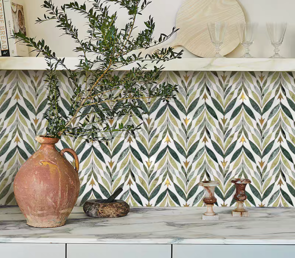 Majestic Leaves Mable Tiles 362x203 MM กระเบื้องหินอ่อนทรงใบไม้ - Image 5